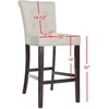 Safavieh Taylor Bar Stool, Light Grey/Espresso(Light Grey / Espresso)