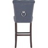 Safavieh Taylor Bar Stool, Light Grey/Espresso(Navy / Espresso)