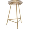 Addison Gold Wire Weaved Contemporary Counter Stool
