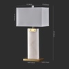 SAFAVIEH Couture Lighting Collection Morgen Handmade Gold/White Alabaster 30-inch Table Lamp