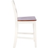 SAFAVIEH Home Collection Yuri White and Natural 24-inch Counter Stool (Set of 2)