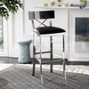 Safavieh American Homes Collection Zoey Black Stainless Steel Cross Back 39-inch Bar Stool(Black)