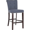 Safavieh Taylor Bar Stool, Light Grey/Espresso(Navy / Espresso)