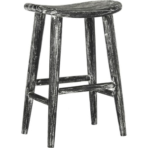 SAFAVIEH BST1000A Counter Stool, One Size, Black/White