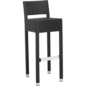 SAFAVIEH FOX5212A Collection Landry Black Indoor/Outdoor Bar Stool(Black)