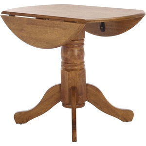 SAFAVIEH Furniture – Dakari 22″- 36″ Drop Leaf Dining Table – Dark Walnut Compact Expandable Solid Wood Kitchen Table for Small Spaces (DTB8500C)(Dark Walnut)