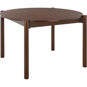 SAFAVIEH Furniture – Naomina Round Dining Table – Walnut Wood – Modern Round Dining Table – Ideal for Dining Room, Kitchen, 47.2″ W x 47.2″ D x 29.5″ H (DTB4303A)(Walnut)