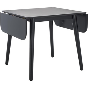 SAFAVIEH Home Collection – Damarius White Washed Solid Wood Drop Leaf Dining Table, Space-Saving Modern Design, Seats up to 4 (DTB8501B)(Matte Black)