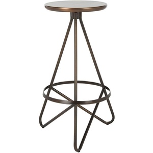 Safavieh Galexia Bar Stool, Gold/White(Antique Copper)