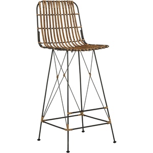 Safavieh Minerva Bar Stool, Chocolate(Natural / Black)