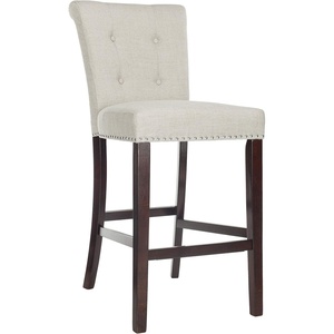 Safavieh Taylor Bar Stool, Light Grey/Espresso(Light Grey / Espresso)