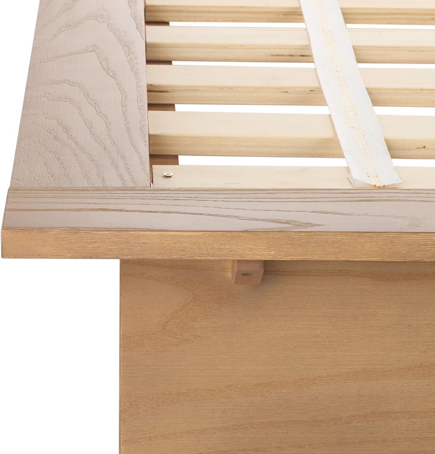 image:imageSAFAVIEH Couture Collection Celsia Natural Wood Queen Bed Frame Platform Design No Box Spring Needed BSC2002AQNatural