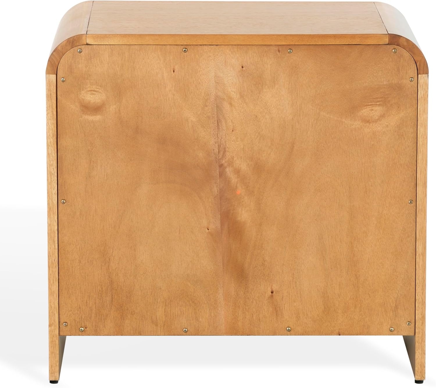image:imageSAFAVIEH Couture Collection Vitale Natural Reeded Wood Nightstand 2 Drawers Modern Accent Bedroom Side Table Fully Assembled SFV4259ANatural