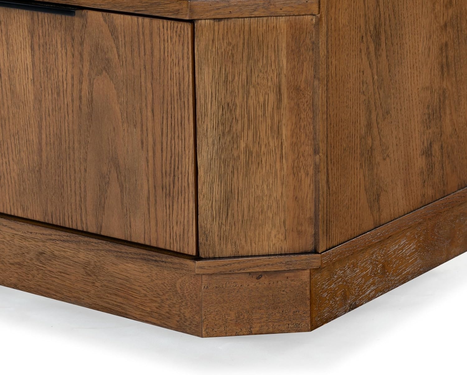 image:imageSAFAVIEH Couture Collection Aerilyn Black Curved Front 2Drawer Nightstand Fully AssembledMedium Oak