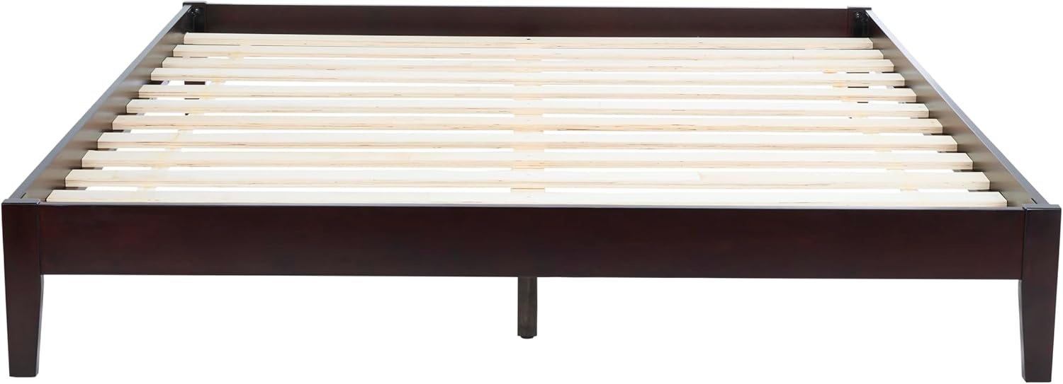 image:imageSAFAVIEH Couture Collection Alyson Espresso Solid Wood King Size Bed FrameEspresso