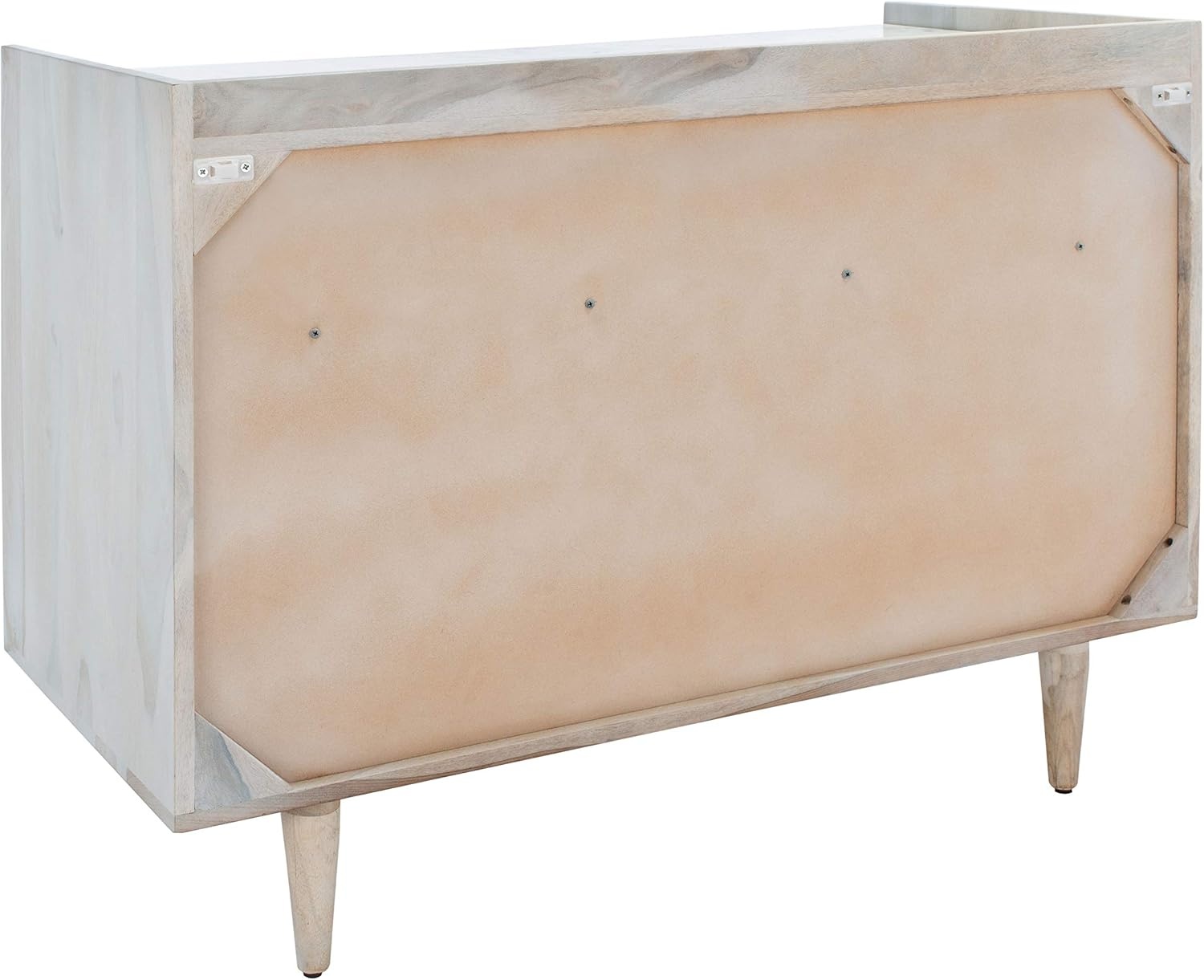 image:imageSAFAVIEH Couture Collection Cora Rose White Wash and White Marble 2Drawer NightstandWhite Washed
