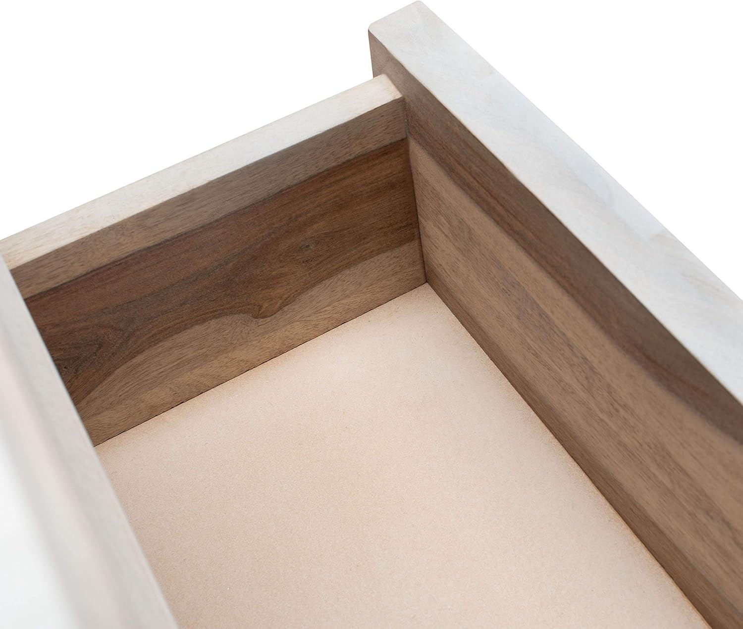 image:imageSAFAVIEH Couture Collection Cora Rose White Wash and White Marble 2Drawer NightstandWhite Washed