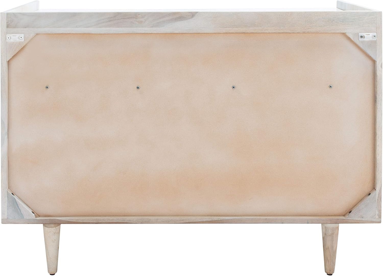 image:imageSAFAVIEH Couture Collection Cora Rose White Wash and White Marble 2Drawer NightstandWhite Washed