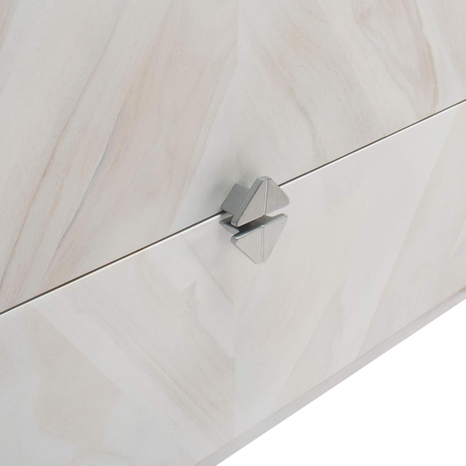 image:imageSAFAVIEH Couture Collection Cora Rose White Wash and White Marble 2Drawer NightstandWhite Washed