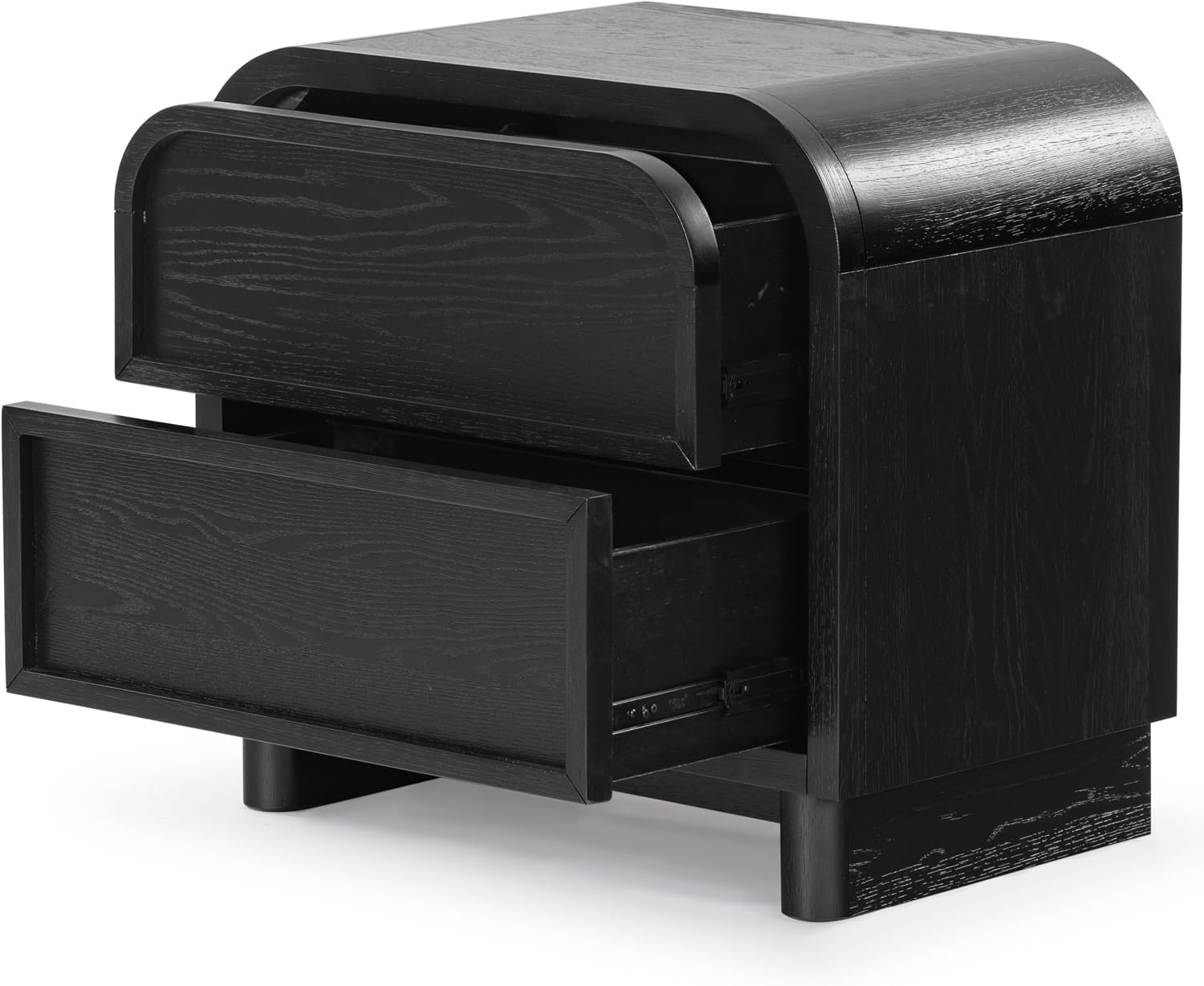 image:imageSAFAVIEH Couture Collection Dinah Black 2Drawer Accent Table Nightstand Fully AssembledBlack