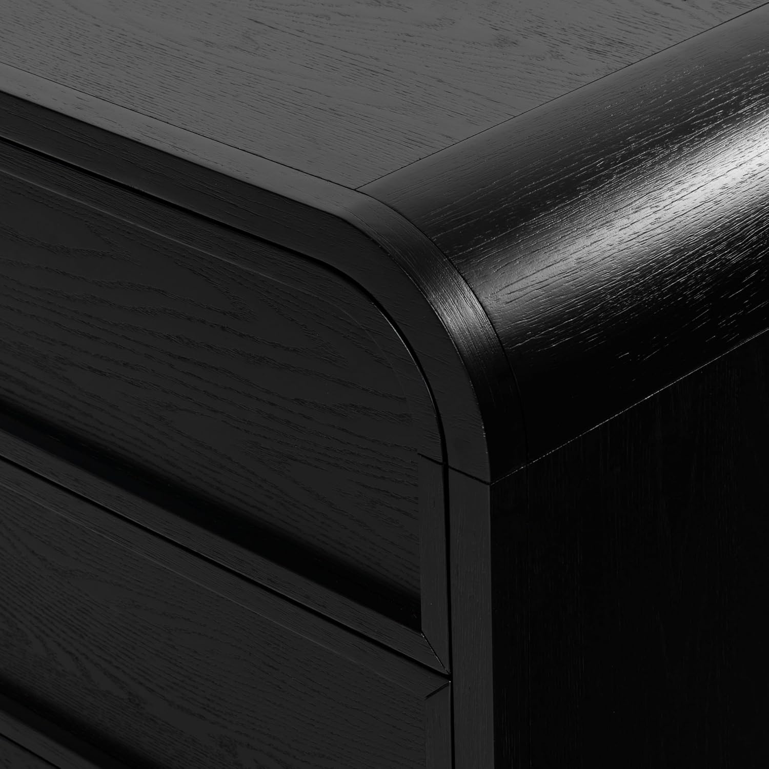 image:imageSAFAVIEH Couture Collection Dinah Black 2Drawer Accent Table Nightstand Fully AssembledBlack