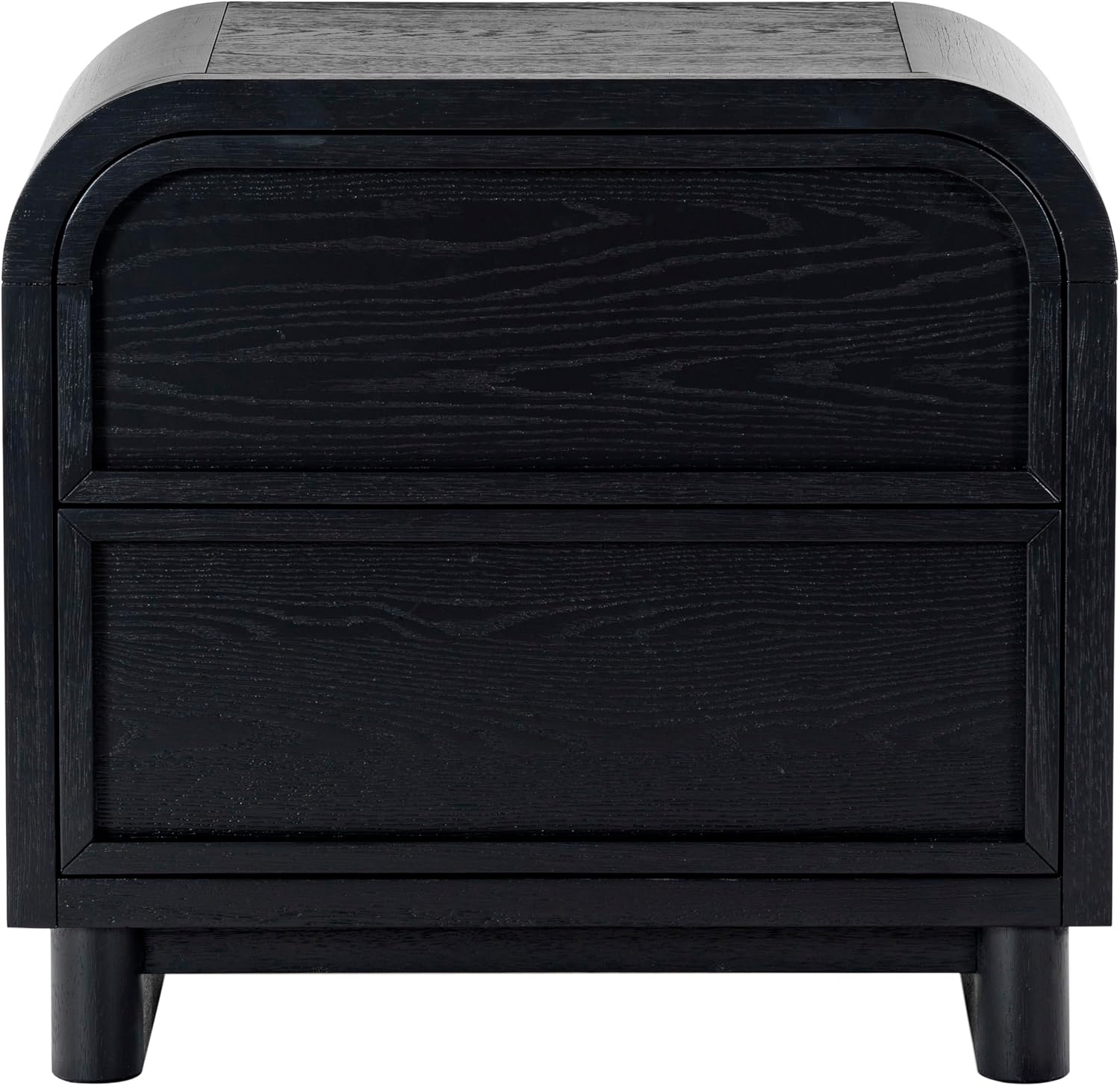 image:imageSAFAVIEH Couture Collection Dinah Black 2Drawer Accent Table Nightstand Fully AssembledBlack