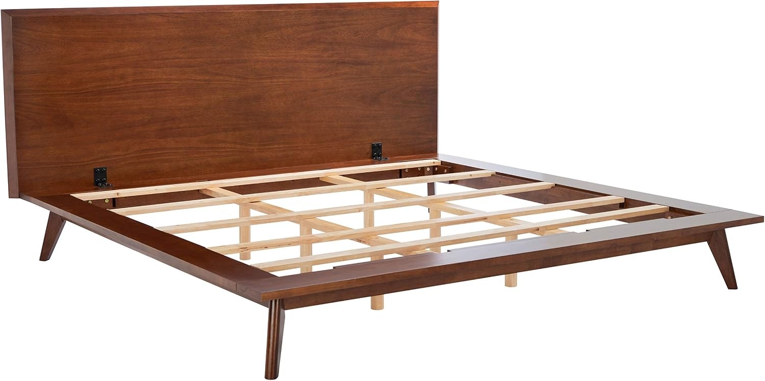 image:imageSAFAVIEH Couture Collection Moxie MidCentury Walnut Queen Size BedWalnut