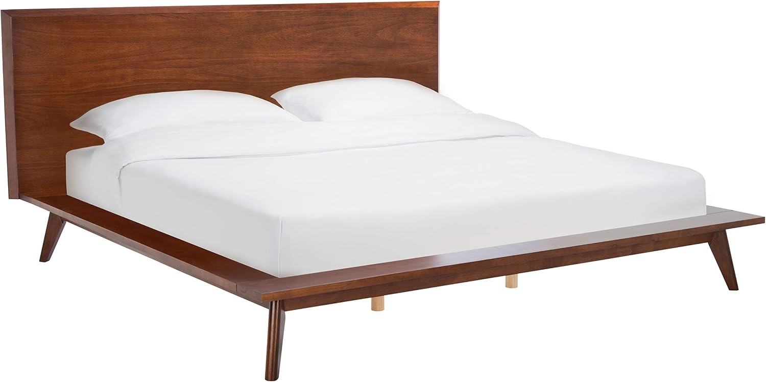image:imageSAFAVIEH Couture Collection Moxie MidCentury Walnut Queen Size BedWalnut