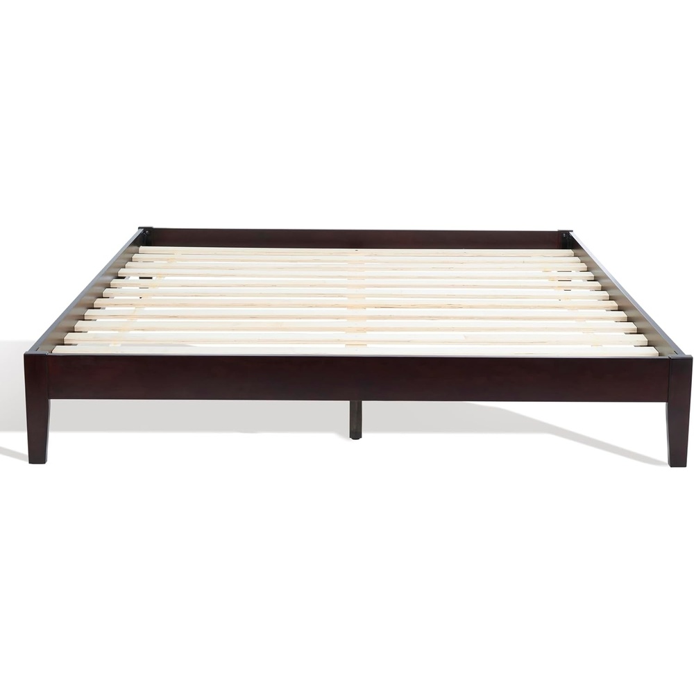 image:imageSAFAVIEH Couture Collection Alyson Espresso Solid Wood King Size Bed FrameEspresso