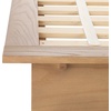 SAFAVIEH Couture Collection – Celsia Natural Wood Queen Bed Frame, Platform Design, No Box Spring Needed (BSC2002A-Q)(Natural)