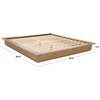 SAFAVIEH Couture Collection – Celsia Natural Wood Queen Bed Frame, Platform Design, No Box Spring Needed (BSC2002A-Q)(Natural)