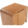 SAFAVIEH Couture Collection – Vitale Natural Reeded Wood Nightstand, 2 Drawers, Modern Accent Bedroom Side Table, Fully Assembled (SFV4259A)(Natural)