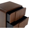 SAFAVIEH Couture Collection – Vitale Natural Reeded Wood Nightstand, 2 Drawers, Modern Accent Bedroom Side Table, Fully Assembled (SFV4259A)(Walnut)