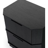 SAFAVIEH Couture Collection Aerilyn Black Curved Front 2-Drawer Nightstand (Fully Assembled)(Black)