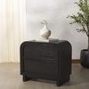 SAFAVIEH Couture Collection Dinah Black 2-Drawer Accent Table Nightstand (Fully Assembled)(Black)
