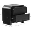 SAFAVIEH Couture Collection Dinah Black 2-Drawer Accent Table Nightstand (Fully Assembled)(Black)