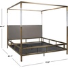SAFAVIEH Couture Collection Dorothy Gold/Grey Acrylic Canopy Queen Size Bed(Gold/Grey)