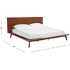 SAFAVIEH Couture Collection Moxie Mid-Century Walnut Queen Size Bed(Walnut)