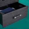 SAFAVIEH Couture Home Collection Ranger Faux Raffia 2-Drawer Nightstand, Black/Silver(Black / Silver)