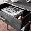 Safavieh Couture Home Tammy Black and Silver Faux Shagreen 1-drawer Nightstand