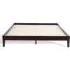 SAFAVIEH Couture Collection Alyson Espresso Solid Wood King Size Bed Frame(Espresso)