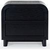 SAFAVIEH Couture Collection Dinah Black 2-Drawer Accent Table Nightstand (Fully Assembled)(Black)