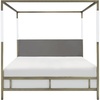 SAFAVIEH Couture Collection Dorothy Gold/Grey Acrylic Canopy Queen Size Bed(Gold/Grey)