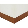 SAFAVIEH Couture Collection Natalya Dark Brown Boucle/Walnut Brown Square Ottoman (Fully Assembled)(Ivory/Walnut)